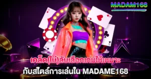 เคล็ดลับเลือกเกมคาสิโนกับเว็บตรง MADAM168 โบนัสแตกง่าย